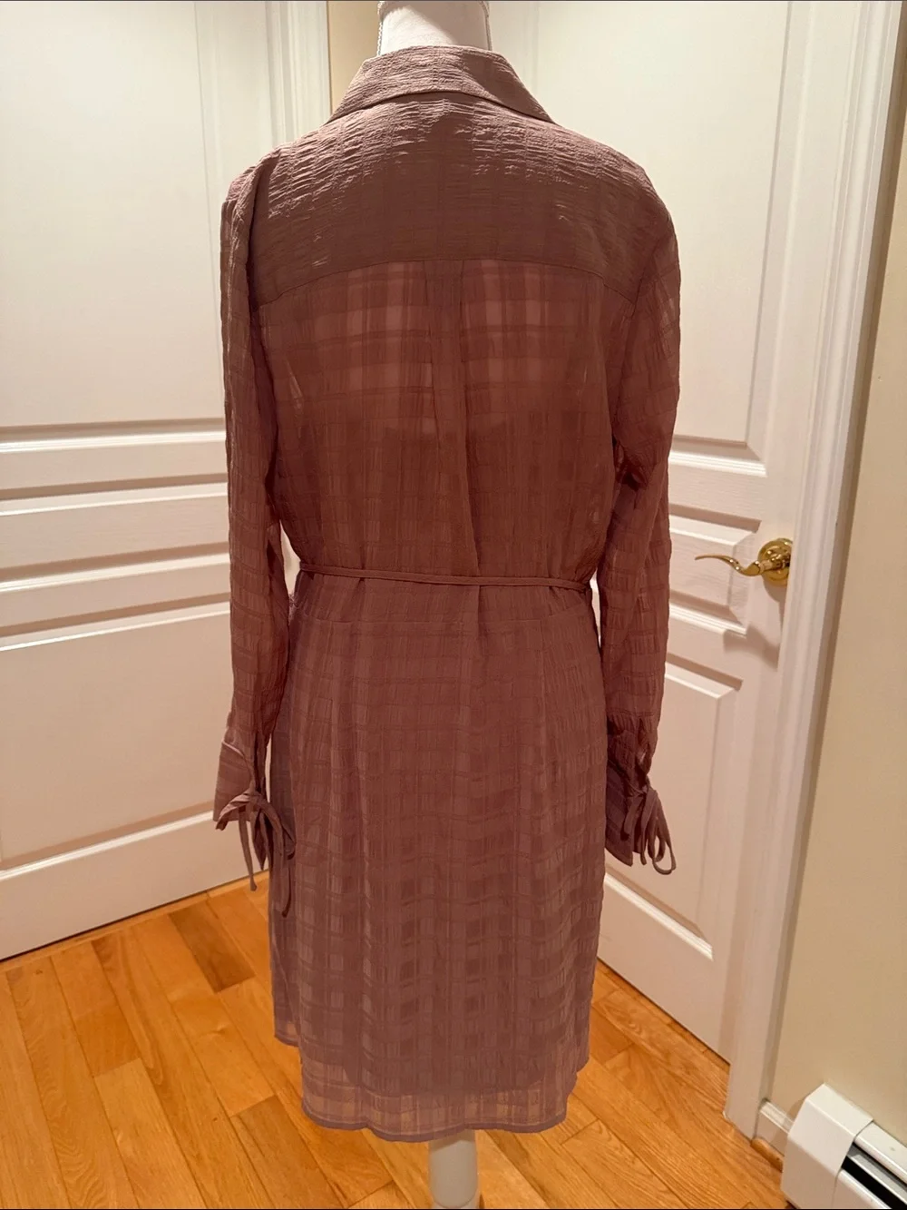 White House Black Market Dusty Mauve Wrap 2 piece dress